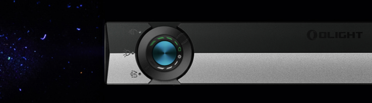 In den Drehschalter sind LED-Anzeigen integriert. (Bildquelle: Olight)