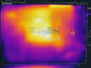 Wärmeentwicklung Unterseite (Leerlauf)
