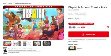 Zensiertes Dispatch Art and Comics Pack im Nintendo of America eShop. (Bildquelle: Bildschirmfoto, Nintendo of America)