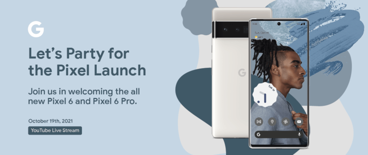 Dieses geleakte Werbebanner gibt an, dass das Google Pixel 6 und das Pixel 6 Pro am 19. Oktober bei einem Launch-Event präsentiert werden. (Bild: @jaat235)