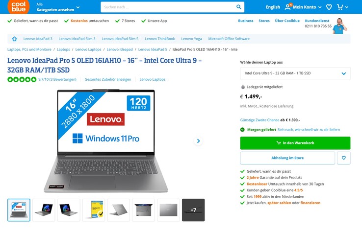 Lenovo IdeaPad Pro 5 16IAH10 83JM001HGE für 1.499 Euro.