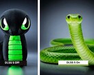 Razer zeigt, wie das Maskottchen Sneki Snek mit DLSS 5 aussehen könnte.