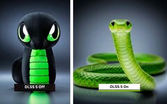 Razer zeigt, wie das Maskottchen Sneki Snek mit DLSS 5 aussehen könnte.