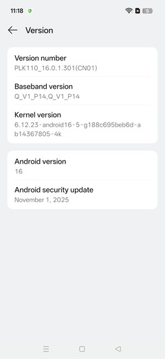 Software OnePlus 13 (ColorOS)