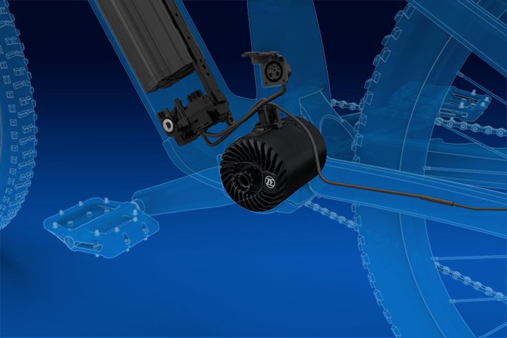 Der Mittelmotor ist wie üblich Teil eines ganzen Systems (Bildquelle: ZF)