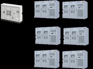 Bis zu sechs Einheiten können parallel geschalten werden.