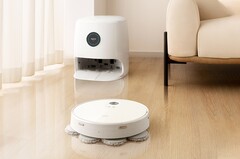 Der Botslab M20 soll Böden mithilfe von vier rotierenden Wisch-Pads besonders gründlich reinigen. (Bild: 360 Smart Life)