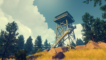 Ein Aussichtsturm in Firewatch.
