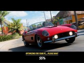 Der Ladebildschirm von Forza Horizon 6 mit Shader-Kompilierung im Hintergrund