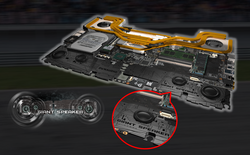 Raum für starken Klang: Die GE-Raider-Notebooks MSI reservieren dem Dynaudio-Soundsystem extra Volumen im Gehäuse.