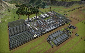 Hier ist eine komplexe Anlage zur Versorgung von Satelliten zu sehen, auch dieser Bauplan stammt von einem Community-Mitglied (Bildquelle: Notebookcheck)