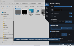 Bildrate lässt sich nicht im Akkubetrieb umschalten