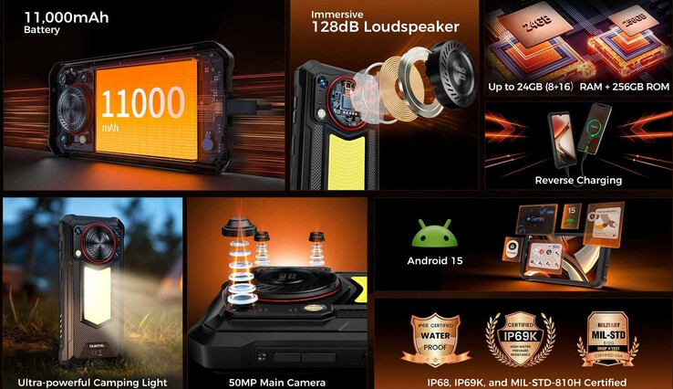 Als Betriebssystem kommt Android 15 zum Einsatz (Bildquelle: Oukitel)