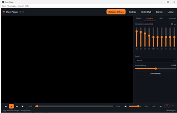Sogar mit Equalizer, Shortcuts, Playlist und mehr