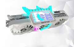 Die neueste GeForce RTX 3090 Ti von Galax wird mit einem Display ausgeliefert, das wichtige Daten der GPU anzeigt. (Bild: Galax)