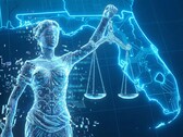 Justitia in Florida - Gesetzentwurf gegen DeepFakes vor Gericht (Symbolbild Nano Banana Pro)