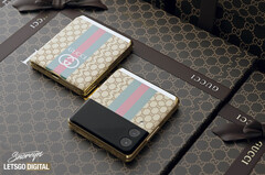 Das richtige für modebewusste Tech-Fans: Das Galaxy Z Flip3 in der Gucci Fashion Luxury Edition zeigt sich in Konzeptbildern von Snoreyn. (Bild: LetsGoDigital)