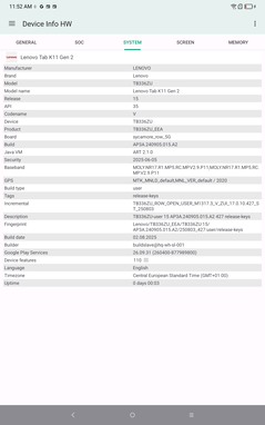 Screenshot Device Info HW