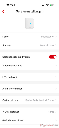 Einstellungen der Basisstation