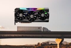 Grafikkarten sind mittlerweile so begehrt, dass ganze Truck-Ladungen davon gestohlen werden. (Bild: EVGA / Avi Richards, bearbeitet)