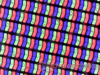 RGB-Subpixel-Raster mit kapazitiver Touchscreen-Schicht