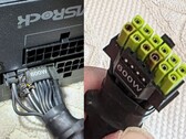 Verschmorter ASRock-TempGuard-Stromanschluss mit beschädigten Netzteilkabeln