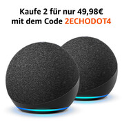 Zwei Amazon Echo Dot (4. Gen.) für 49,98 Euro.
