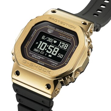 Casio G-Shock GM-H5600-9 mit goldenem Gehäuse und invertiertem LCD.