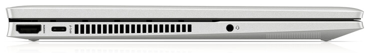 Linke Seite: HDMI, USB 3.2 Gen 2 (Typ C; Power Delivery, Displayport), Audiokombo