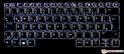 Tastatur des HP EliteBook x360 1030 G2 (beleuchtet)