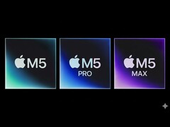 Visualisierung der Apple M5-, M5 Pro- und M5 Max-Chips. (Bildquelle: Apple, bearbeitet mit Gemini)
