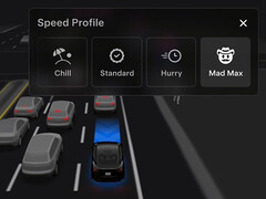 Der neue Tesla FSD 14 Mad Max Modus. (Bildquelle: Sawyer Merritt/X)