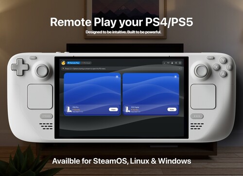 Cloud-Streaming mit Asobi: Remote Play auf einem Steam Deck.