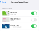 Aktivierte Express Travel Cards. (Screenshot: Notebookcheck.com)
