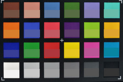 ColorChecker: In der unteren Hälfte jeden Feldes wird die Referenzfarbe angezeigt