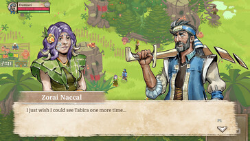 Ein Dialog in Moon Hunters