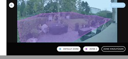 In der App lassen sich Zonen definieren.