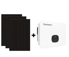 Solaranlage mit Hybrid-Wechselrichter, 3-phasig (Bild: TW Solar, Growatt)