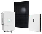 Photovoltaik-Komplettset mit Solarspeicher, Hybrid-Wechselrichter und Solarmodulen (Bild: Deye, Felicity Solar, Q Cells, bearbeitet)