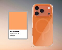 Das Apple iPhone 17 Pro soll auch in Orange angeboten werden. (Bildquelle: @MysteryLupin / Pantone, bearbeitet)