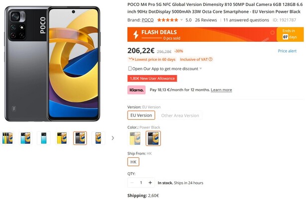 Banggood-Deal: Xiaomi Poco M4 Pro 5G 6/128 GB