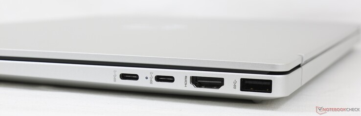 2x USB-C mit DisplayPort 1.4 + Power Delivery, HDMI 2.1, USB-A 5 bps