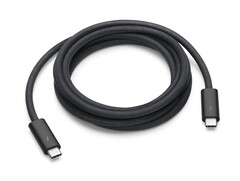 Das Apple Thunderbolt 3 Pro Kabel ist zwei Meter lang, geflochten und allen voran besonders teuer. (Bild: Apple)