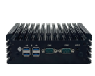 Der lüfterlose Mini-PC Morefine IPC-200 bietet zahlreiche Anschlüsse.