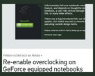 Nvidia: Overclocking für Maxwell Notebook-GPUs