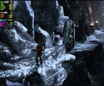 Gameplay-Screenshot von God of War III Remastered, das auf shadPS4 mit einer RTX 5060 läuft