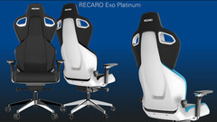 Recaro Exo Platinum Graphite White: Exklusiver Gaming-Stuhl jetzt mit weißer Rückenschale.