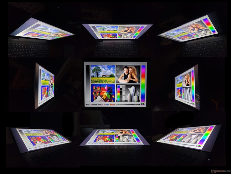 Große IPS-Blickwinkel. Farben und Kontrast verschlechtern sich nur, wenn man aus extremen Winkeln betrachtet