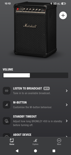 Marshall Bluetooth App: Lautstärke verstellen haut keinen vom Hocker