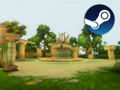 GodsArena Online hat einen riesigen Pool von Kämpfern mit einzigartigen Fähigkeiten und passiven Eigenschaften. Abbildung: Artwork aus dem Spiel mit dem Steam-Logo überlagert. (Bildquelle: Steam)